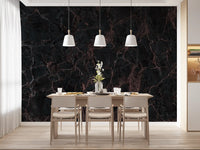 Midnight Copper Vein Marble Wall Mural