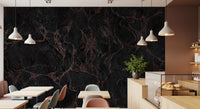 Midnight Copper Vein Marble Wall Mural