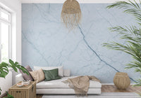Ethereal Pale Marble Vein Wall Mural
