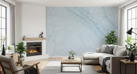 Ethereal Azure Marble Vein Wall Mural