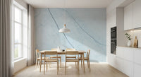 Cool Azure Marble Slab Wall Mural