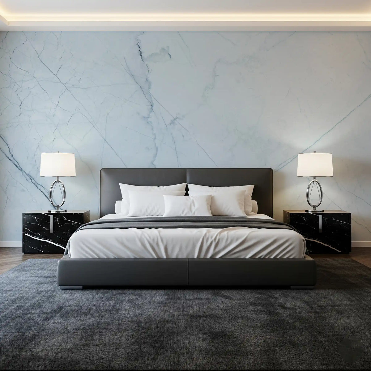 Cool Pale Marble Vein Wall Mural