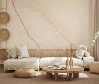 Cream Stone Veined Marble Wall Mural