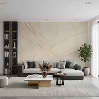 Creamy Veined Marble Surface Wall Mural