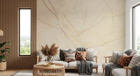 Creamy Veined Marble Surface Wall Mural