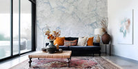 Cool Grey Blue Marble Vein Wall Mural