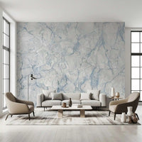 Ethereal Blue Veined Marble Wall Mural