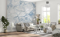 Ethereal Blue Marble Slab Wall Mural
