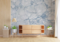 Ethereal Blue Marble Slab Wall Mural