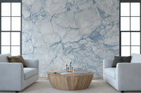 Ethereal Blue Marble Slab Wall Mural