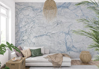 Cool Azure Stone Texture Wall Mural