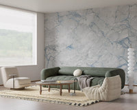 Ethereal Blue Vein Stone Texture Wall Mural