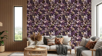 Dark Botanical Wildflowers Wallpaper⁠