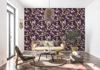 Dark Botanical Wildflowers Wallpaper⁠