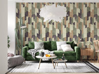Modern Textured Hand Painted Geometries Calm Wallpaper⁠
