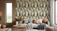 Modern Textured Hand Painted Geometries Calm Wallpaper⁠