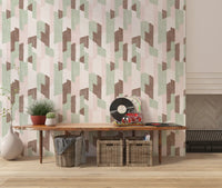 Modern Textured Hand Painted Geometries Delight Wallpaper⁠