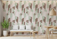 Modern Textured Hand Painted Geometries Delight Wallpaper⁠