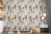 Modern Textured Hand Painted Geometries Delight Wallpaper⁠
