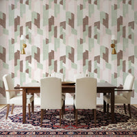 Modern Textured Hand Painted Geometries Delight Wallpaper⁠