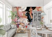High Fashion Painted Portraits Wall Mural