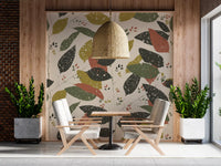 Rustic Foliage Hearthy Tones Wall Mural
