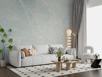Cool Azure Marble Slab Texture Wall Mural