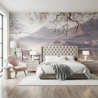 Misty Morning Mountain Vista Wall Mural