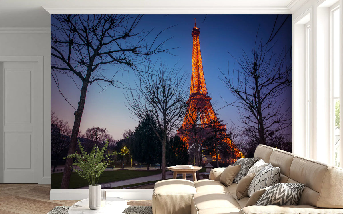 Architectural Twilight Parkscape Wall Mural