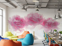 Minimalist Blush Petals Wall Mural