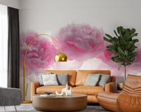Minimalist Blush Petals Wall Mural