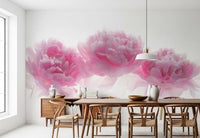 Minimalist Blush Petals Wall Mural