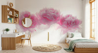 Minimalist Blush Petals Wall Mural
