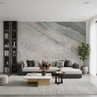 Serene Grey Marble Texture Wall Mural