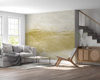 Golden Veined Ocher Stone Texture Wall Mural