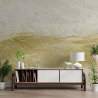 Golden Veined Ocher Stone Texture Wall Mural