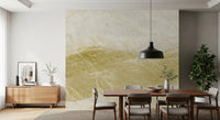 Golden Veined Ocher Stone Texture Wall Mural