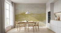 Golden Vein Natural Stone Slab Wall Mural