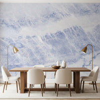 Azure Marble Veins Wall Mural