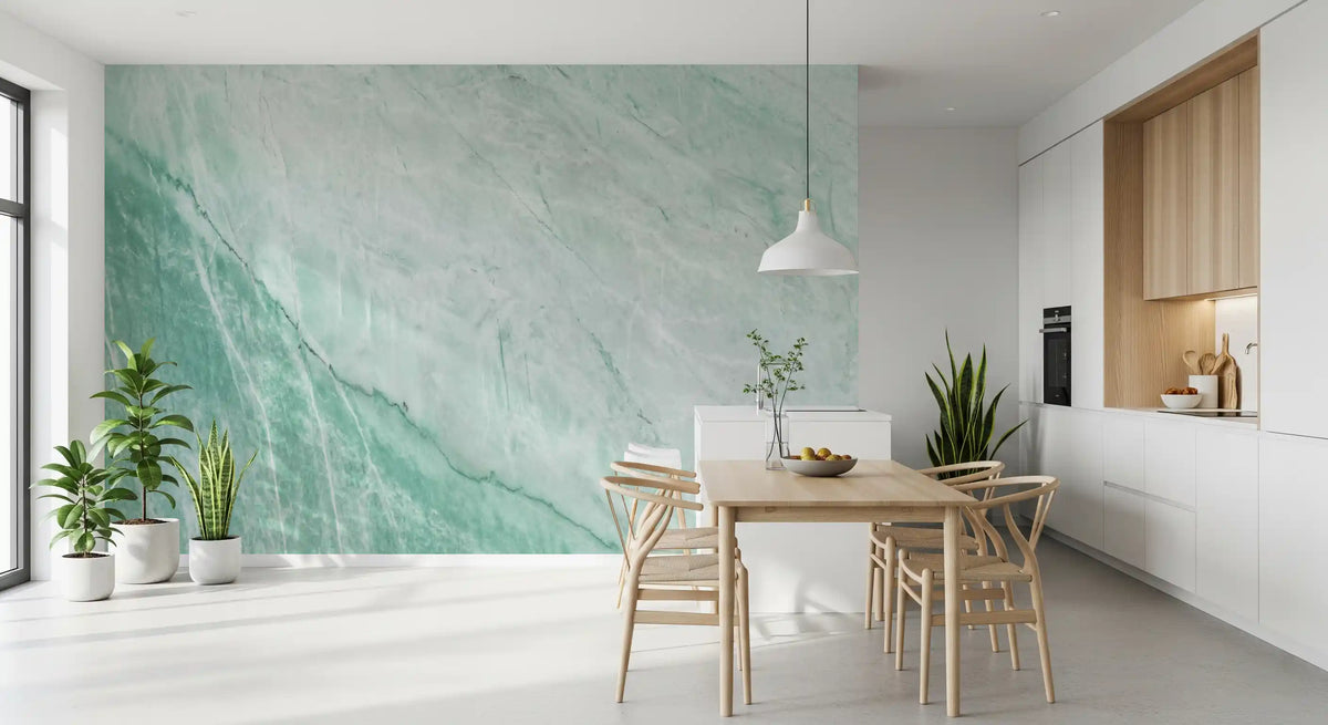 Mint Jade Stone Texture Wall Mural