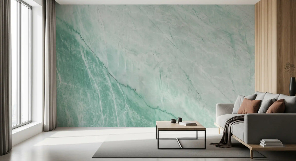 Mint Jade Stone Texture Wall Mural