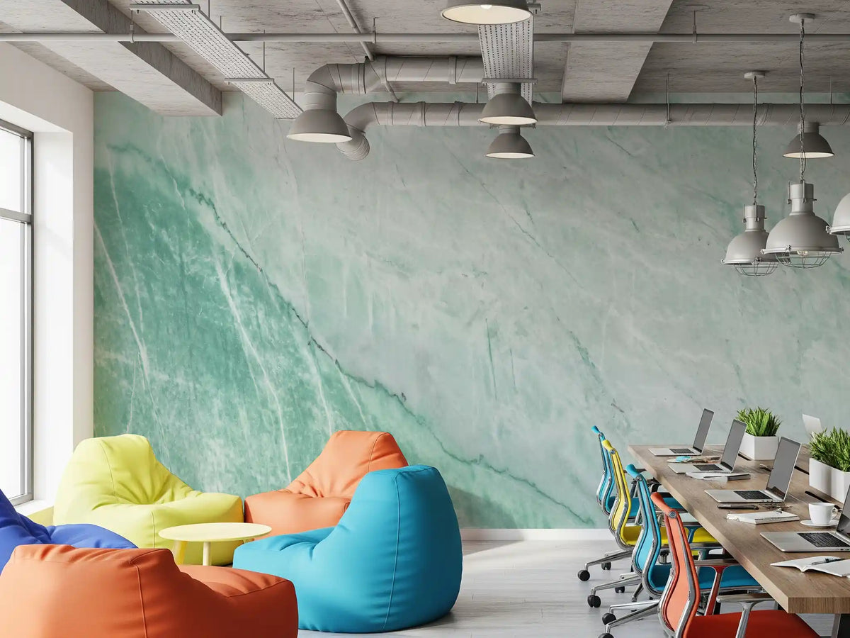 Mint Jade Stone Texture Wall Mural