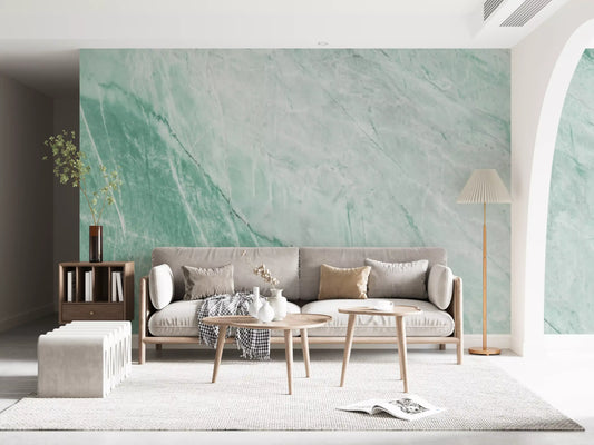 Mint Jade Stone Texture Wall Mural