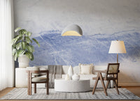 Cerulean Vein Stone Slab Wall Mural