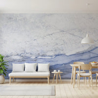 Blue Veined Marble Horizon Wall Mural