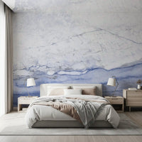 Blue Veined Marble Horizon Wall Mural