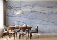 Azure Marble Vein Wall Mural