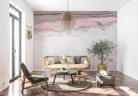 Rose Quartz Marble Vein Wall Mural