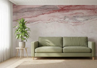 Rose Quartz Veined Marble Wall Mural
