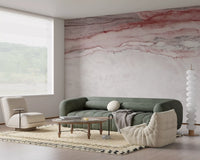 Rose Quartz Veined Marble Wall Mural